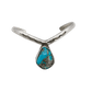 Vintage Navajo Silver and Turquoise Sweater Bracelet - Turquoise & Tufa