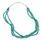 Vintage Navajo Three Strand Turquoise Bead Necklace - Turquoise & Tufa