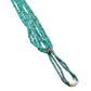 Vintage Navajo Three Strand Turquoise Bead Necklace - Turquoise & Tufa