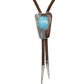 Vintage Navajo Tsosie and Mary Taylor Bolo of Turquoise and Ironwood - Turquoise & Tufa