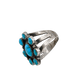 Vintage Navajo Turquoise Cluster Ring - Turquoise & Tufa