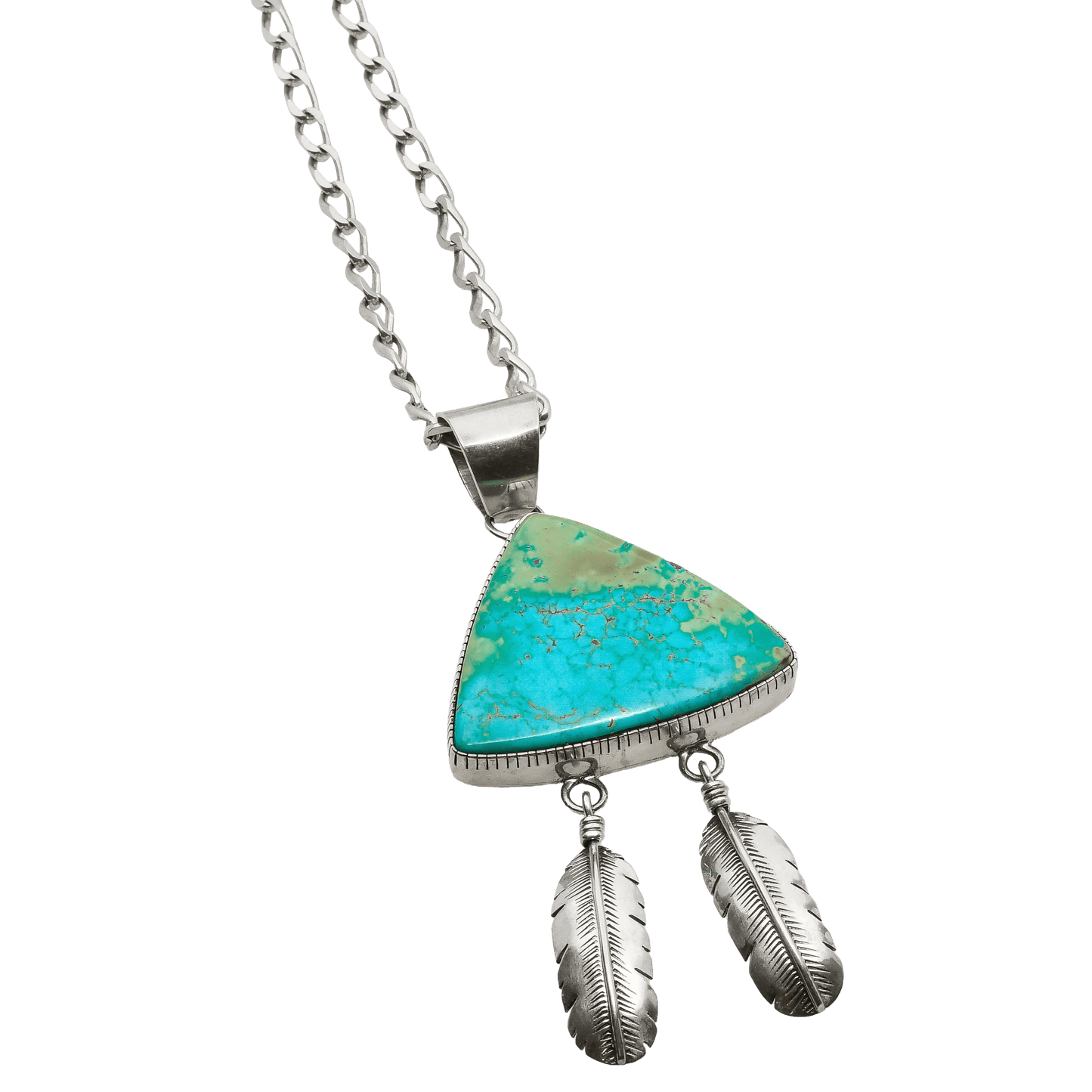 Vintage Navajo Turquoise Necklace By Marvin Slim - Turquoise & Tufa