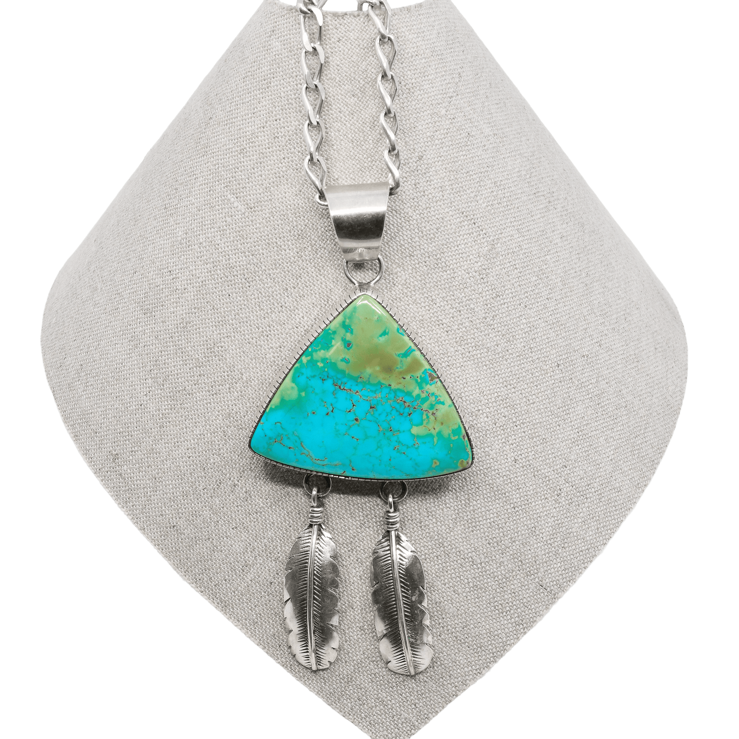 Vintage Navajo Turquoise Necklace By Marvin Slim - Turquoise & Tufa