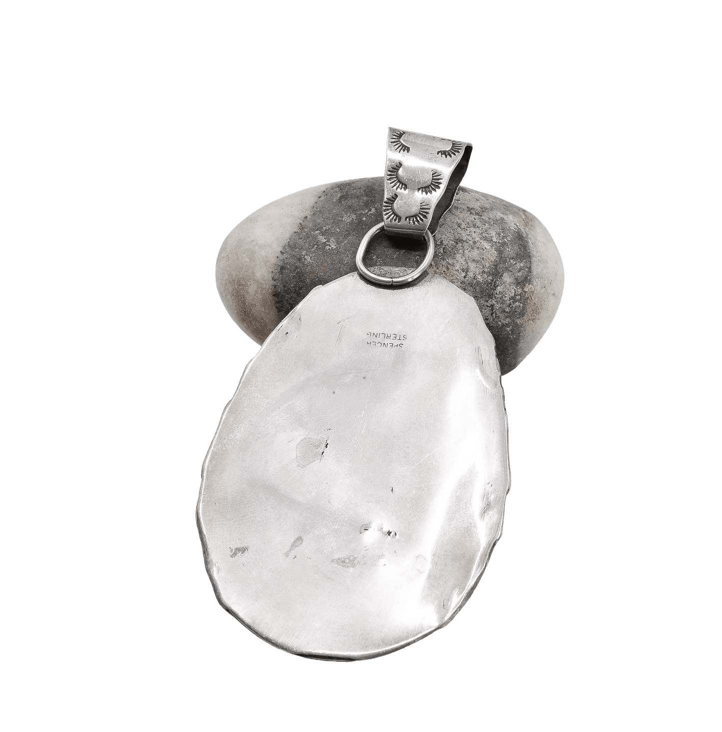 Vintage Navajo Turquoise Nugget Pendant - Turquoise & Tufa