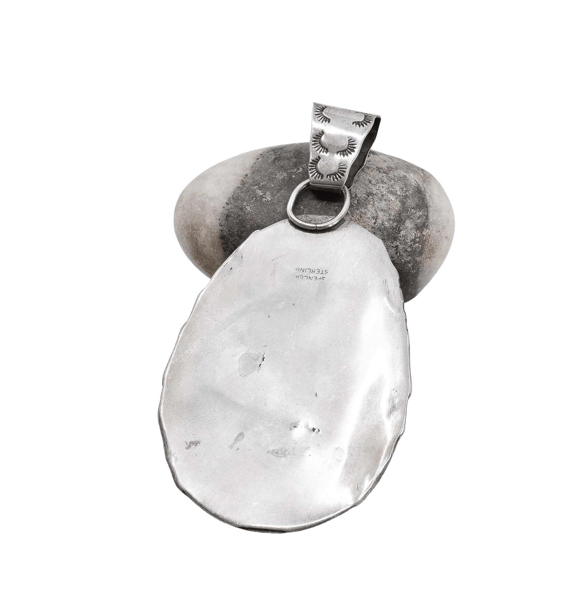 Vintage Navajo Turquoise Nugget Pendant - Turquoise & Tufa