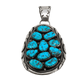 Vintage Navajo Turquoise Nugget Pendant - Turquoise & Tufa