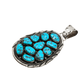 Vintage Navajo Turquoise Nugget Pendant - Turquoise & Tufa