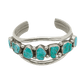 Vintage Navajo Turquoise Row Bracelet - Turquoise & Tufa