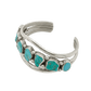 Vintage Navajo Turquoise Row Bracelet - Turquoise & Tufa