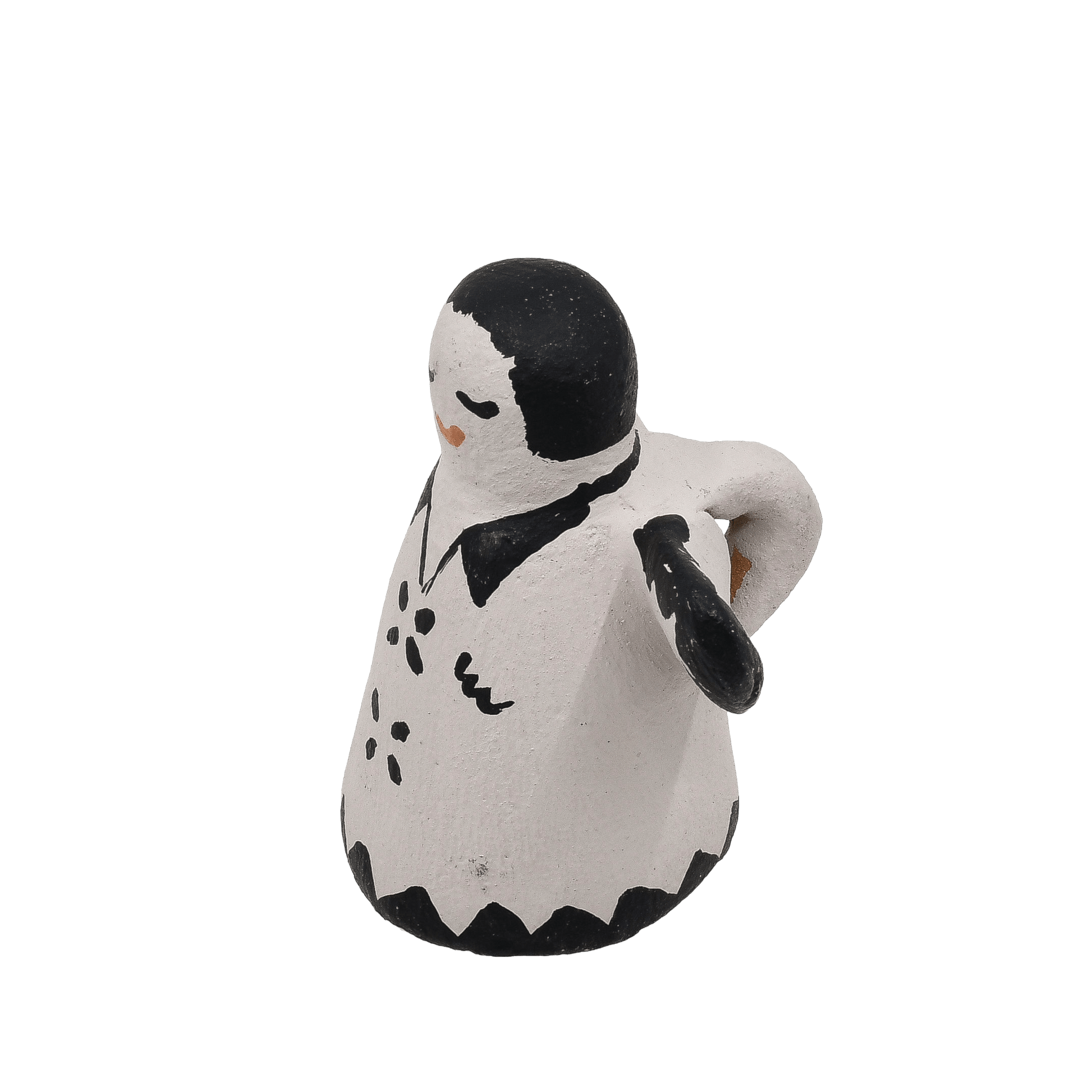 Vintage New Mexico Pueblo Pottery Angel - Turquoise & Tufa