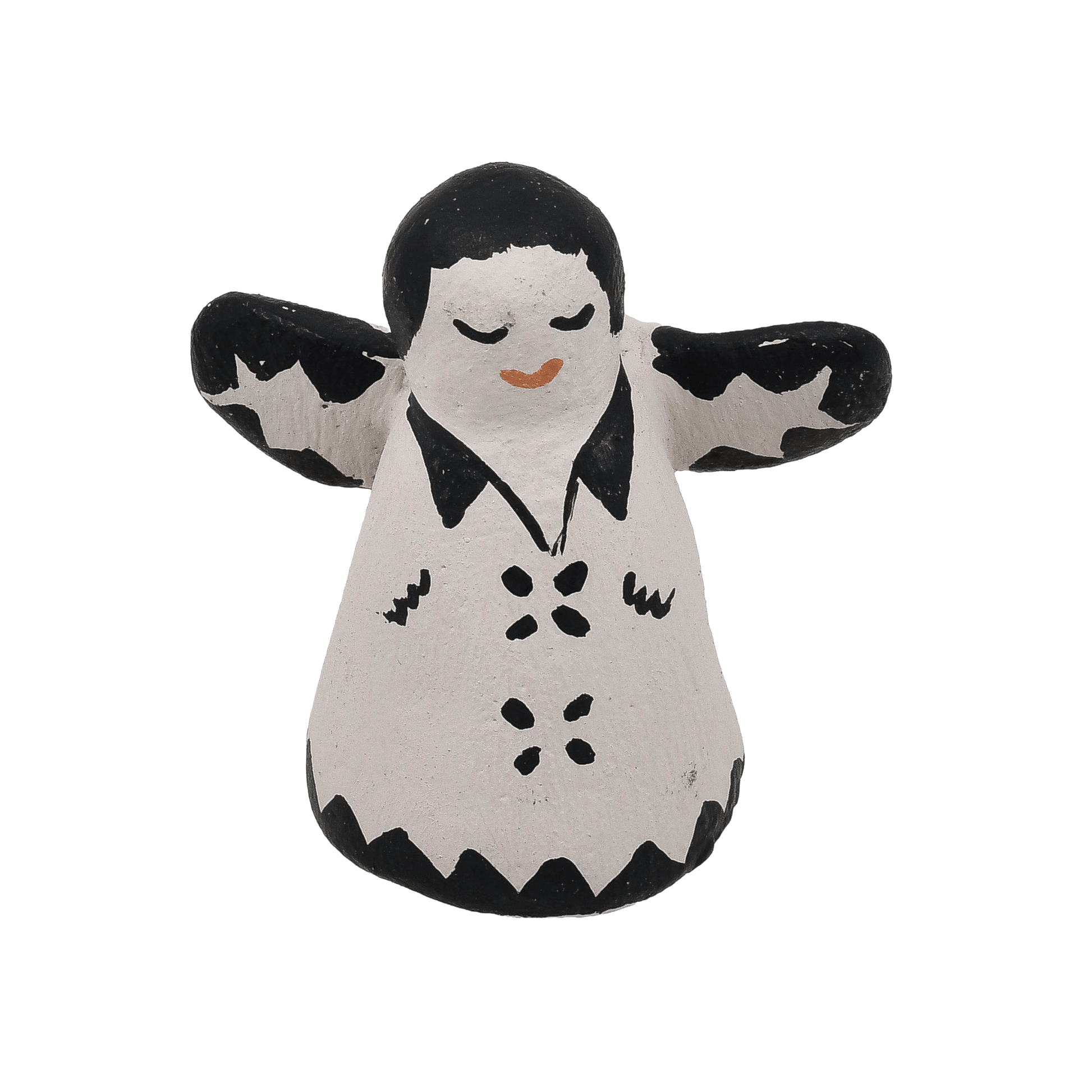 Vintage New Mexico Pueblo Pottery Angel - Turquoise & Tufa