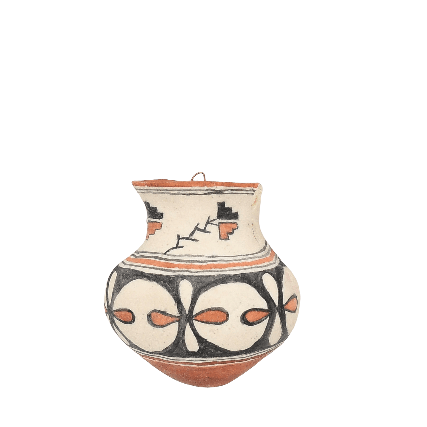 Vintage Pueblo Pottery Olla Ornaments by Susan Weber - Turquoise & Tufa