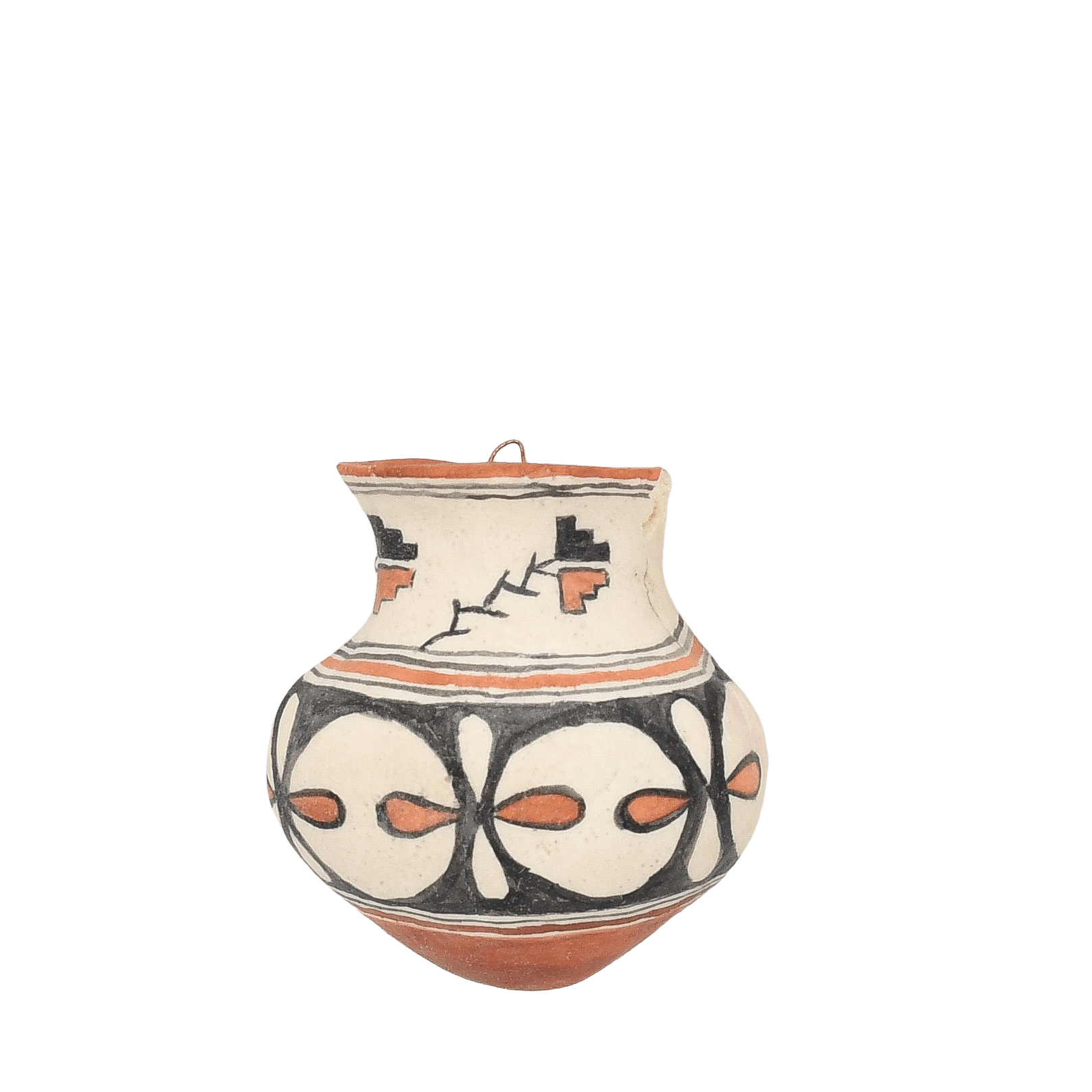 Vintage Pueblo Pottery Olla Ornaments by Susan Weber - Turquoise & Tufa