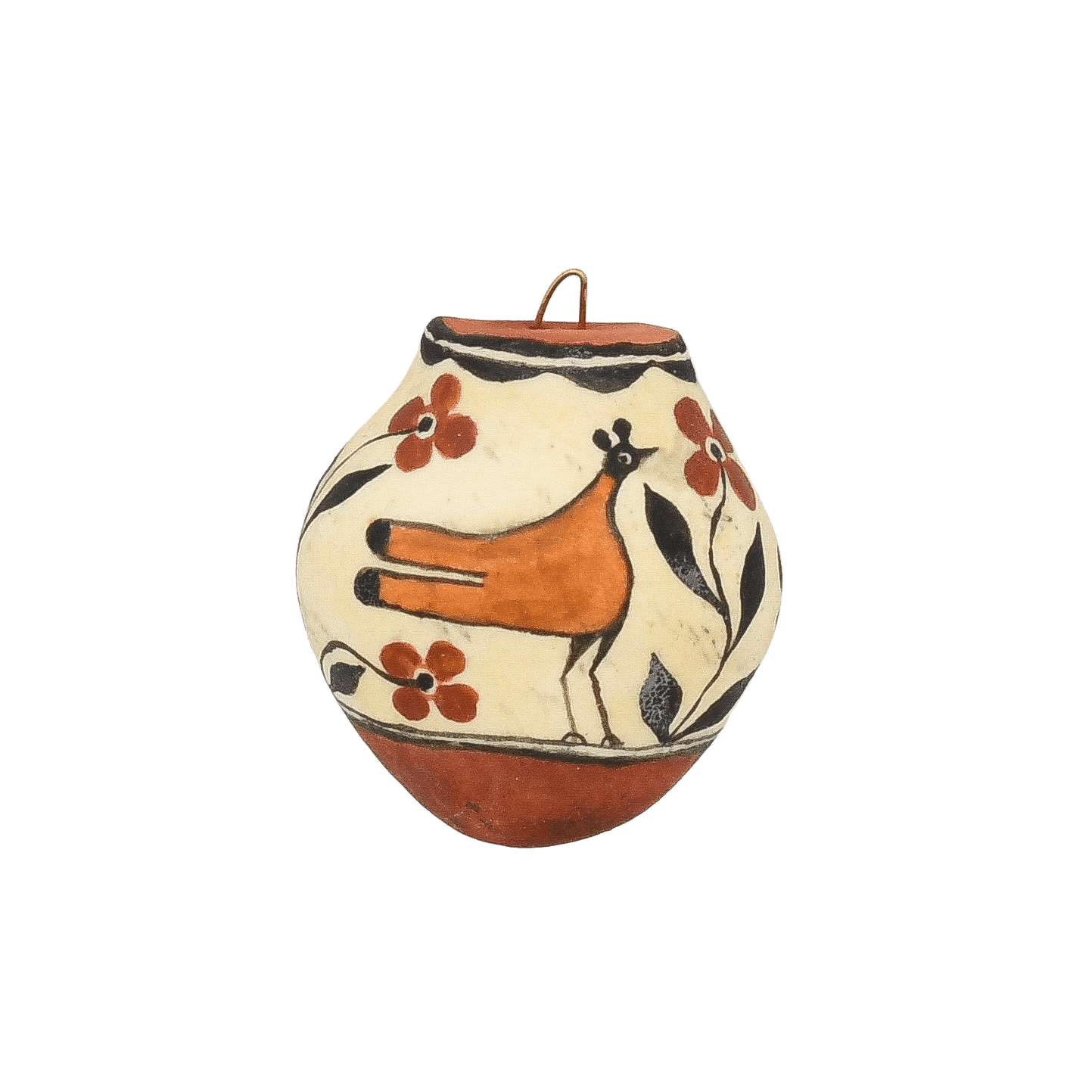 Vintage Pueblo Pottery Olla Ornaments by Susan Weber - Turquoise & Tufa