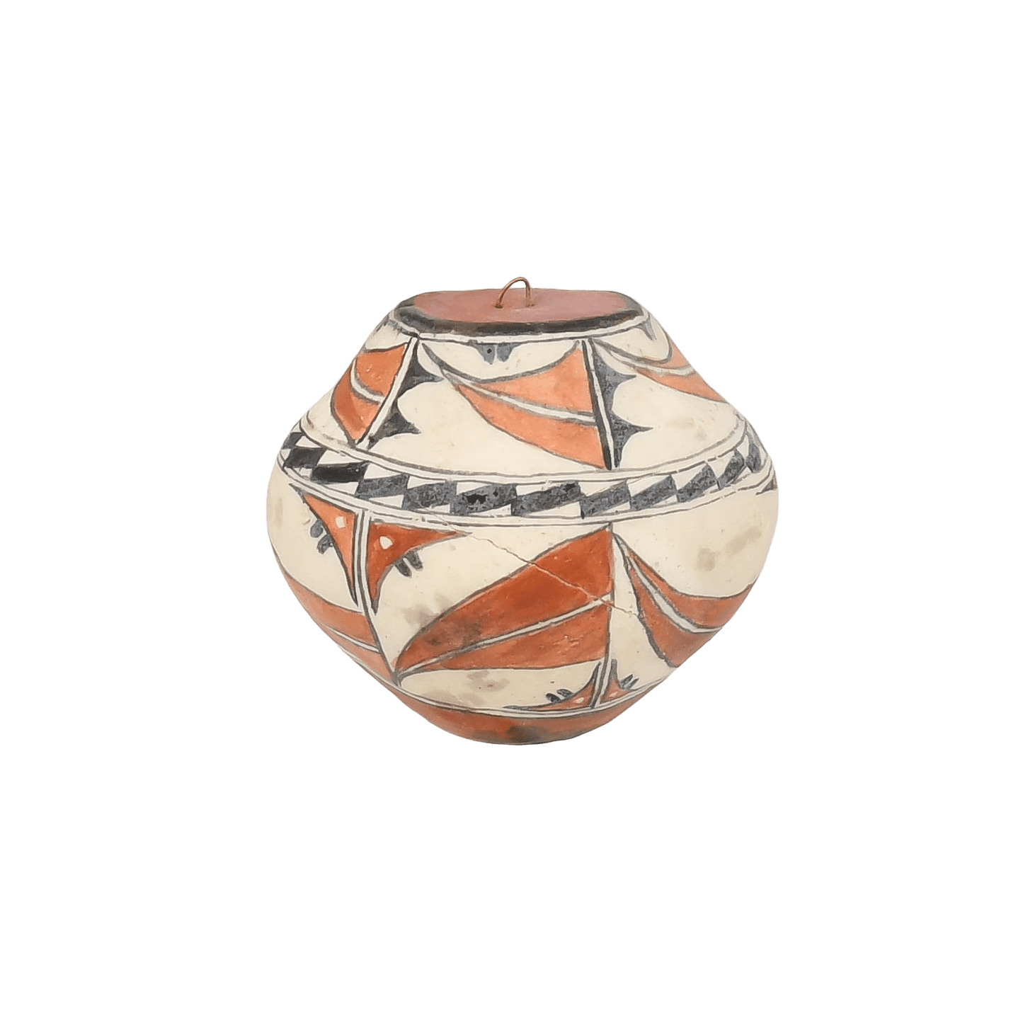 Vintage Pueblo Pottery Olla Ornaments by Susan Weber - Turquoise & Tufa