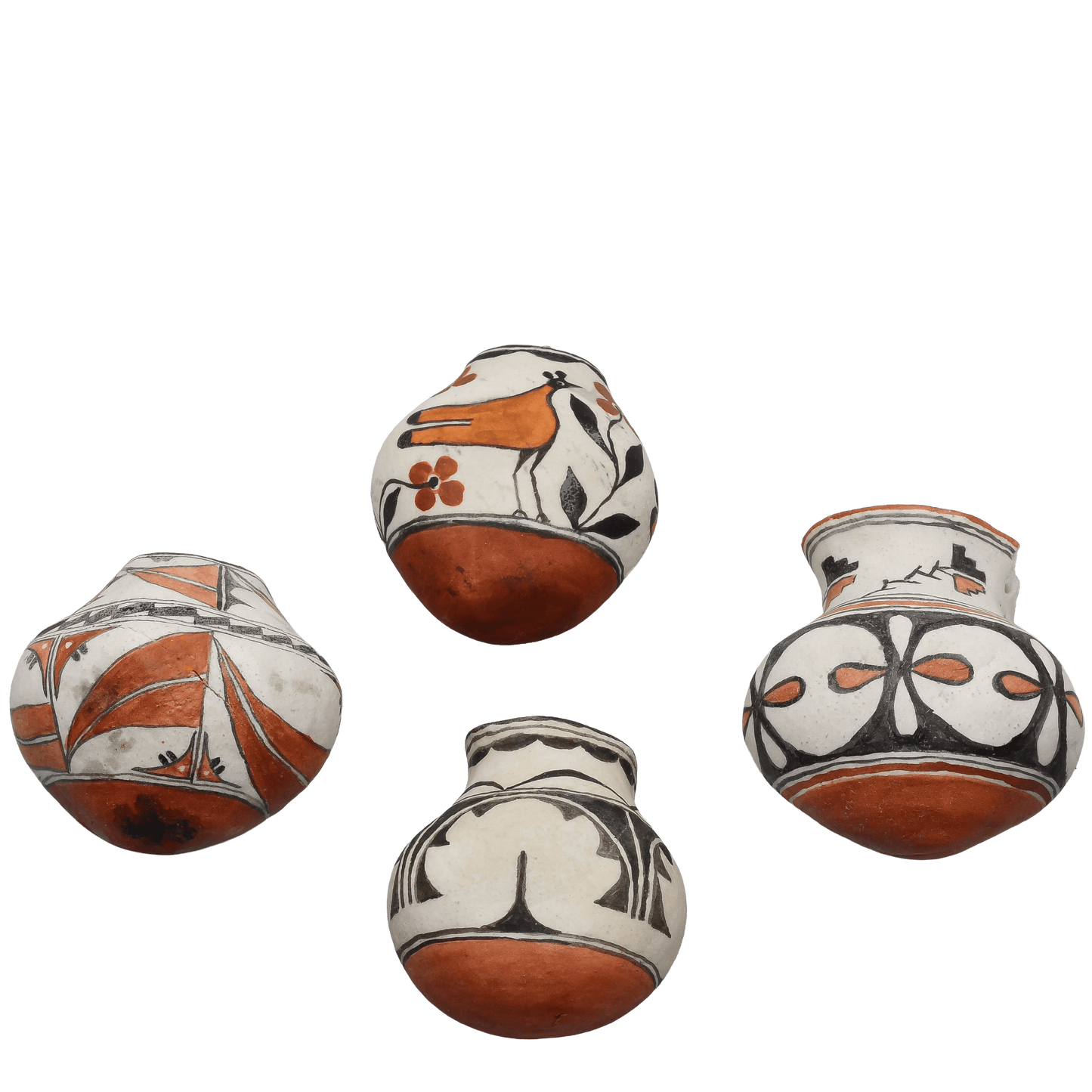 Vintage Pueblo Pottery Olla Ornaments by Susan Weber - Turquoise & Tufa