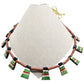 Vintage Santo Domingo or Kewa Pueblo Depression Era Tab Necklace - Turquoise & Tufa