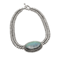 Vintage Sterling Silver and Labradorite Statement Necklace by Stephen Dweck - Turquoise & Tufa