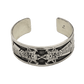 Vintage Sterling SIlver Hopi Overlay Bracelet of Salako Mana and Taka - Turquoise & Tufa