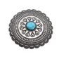 Vintage Thompson Piaso Pin Pendant Silver and Turquoise - Turquoise & Tufa