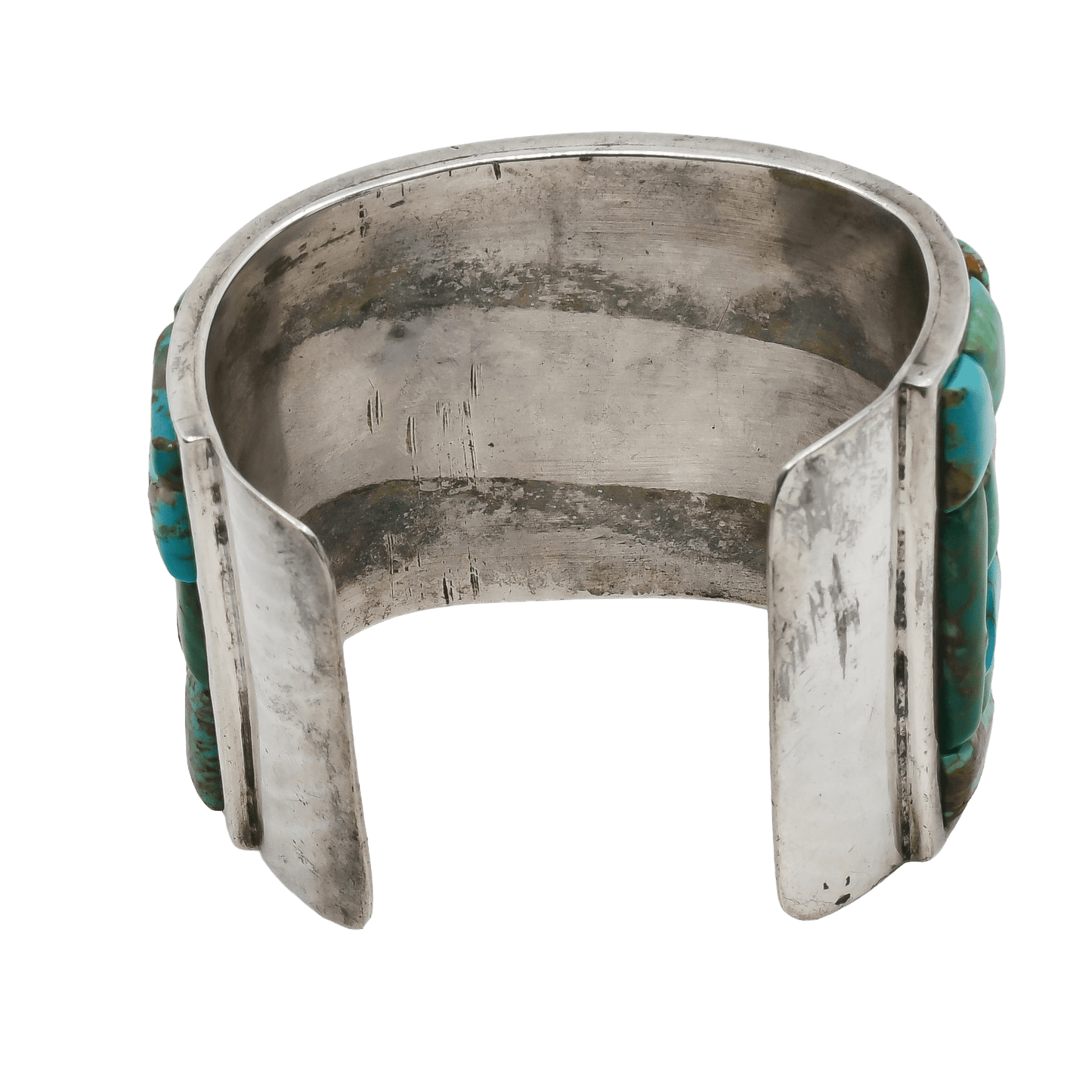 Vintage Turquoise Cobblestone Mosaic Inlay Bracelet - Turquoise & Tufa