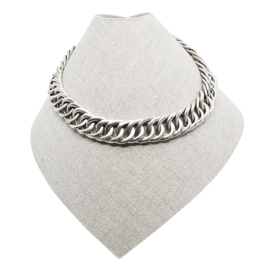 Vintage William Spratling Silver Necklace Medium Sized Links First Design Period - Turquoise & Tufa