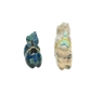 Vintage Zuni Bear Fetishes Mama and Baby - Turquoise & Tufa
