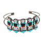 Vintage Zuni Bracelet of Inlay Maidens by Theresa Waseta - Turquoise & Tufa