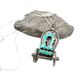 Vintage Zuni Covered Wagon Pendant by Vincent and Marvina Dishta - Turquoise & Tufa