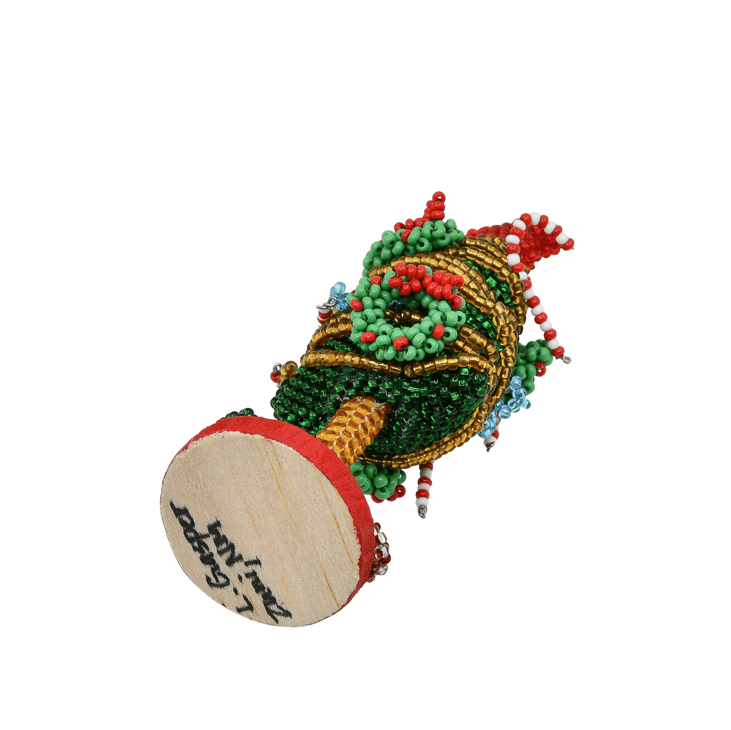 Vintage Zuni Hand Beaded Christmas Tree By Larissa Gasper - Turquoise & Tufa