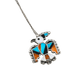 Vintage Zuni Inlay Bird Pin Pendant - Turquoise & Tufa