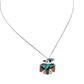 Vintage Zuni Inlay Bird Pin Pendant - Turquoise & Tufa