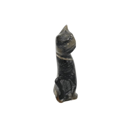 Zuni Cat Fetish By Kenny Chavez - Turquoise & Tufa