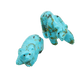 Zuni Fetish Carving Set of Turquoise Grizzly Bears Mama and Cub - Turquoise & Tufa