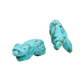 Zuni Fetish Carving Set of Turquoise Grizzly Bears Mama and Cub - Turquoise & Tufa
