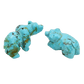 Zuni Fetish Carving Set of Turquoise Grizzly Bears Mama and Cub - Turquoise & Tufa