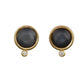 18kt Gold Earrings by Maria Samora With Diamonds and Moonstones - Turquoise & Tufa