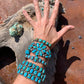 Old Navajo Blue Gem Turquoise Bracelet of Twisted Wire