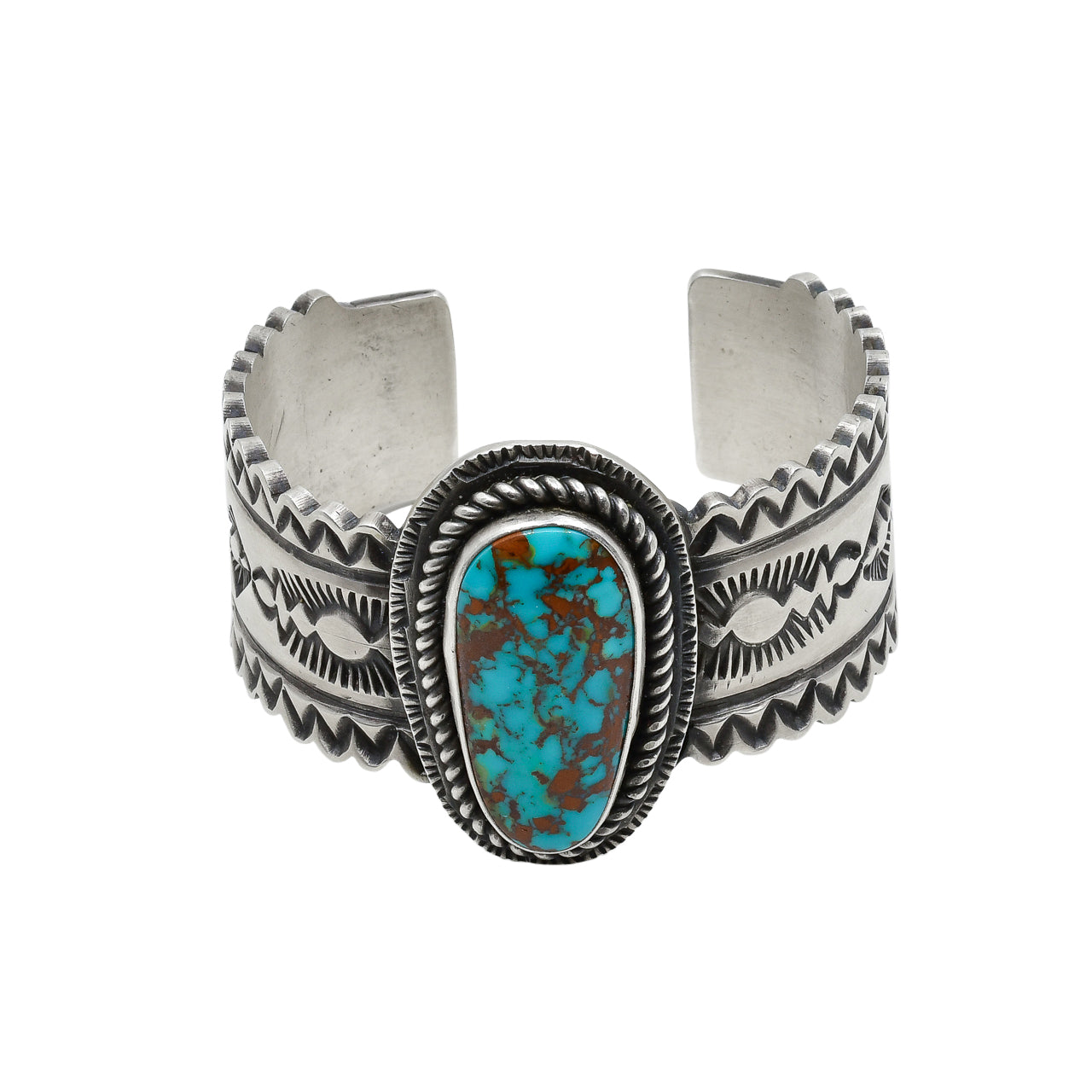 Tommy Jackson Bracelet With Natural Pilot Mountain Turquoise Stone