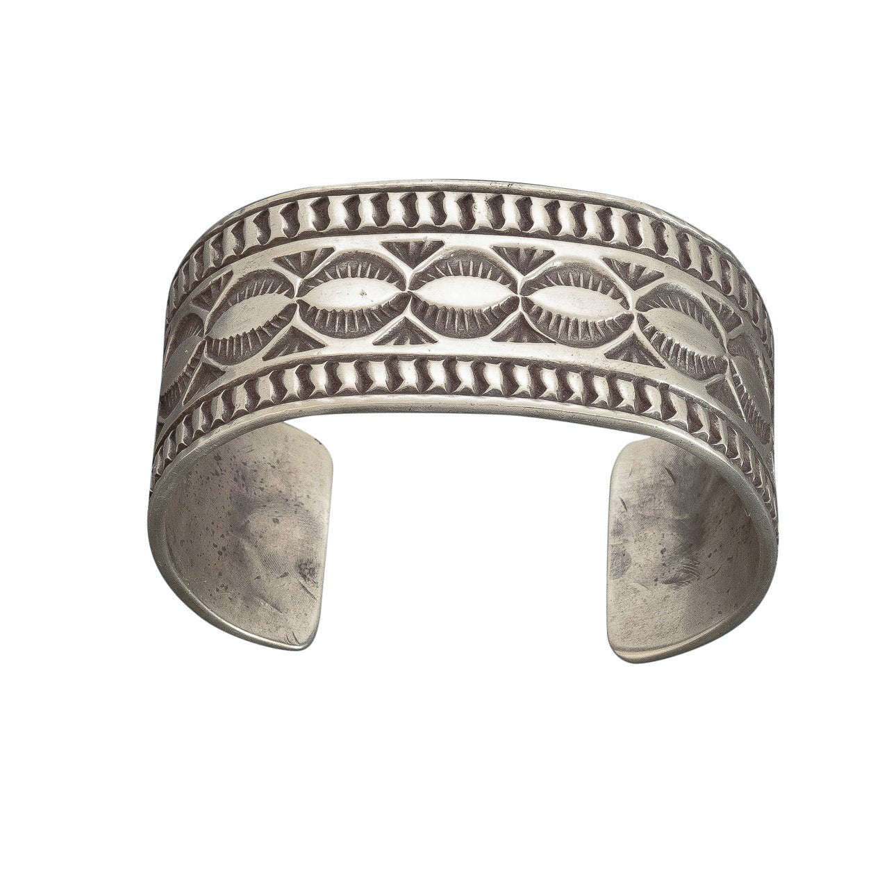 Ben Yellowhorse Heavy Silver Cuff - Turquoise & Tufa