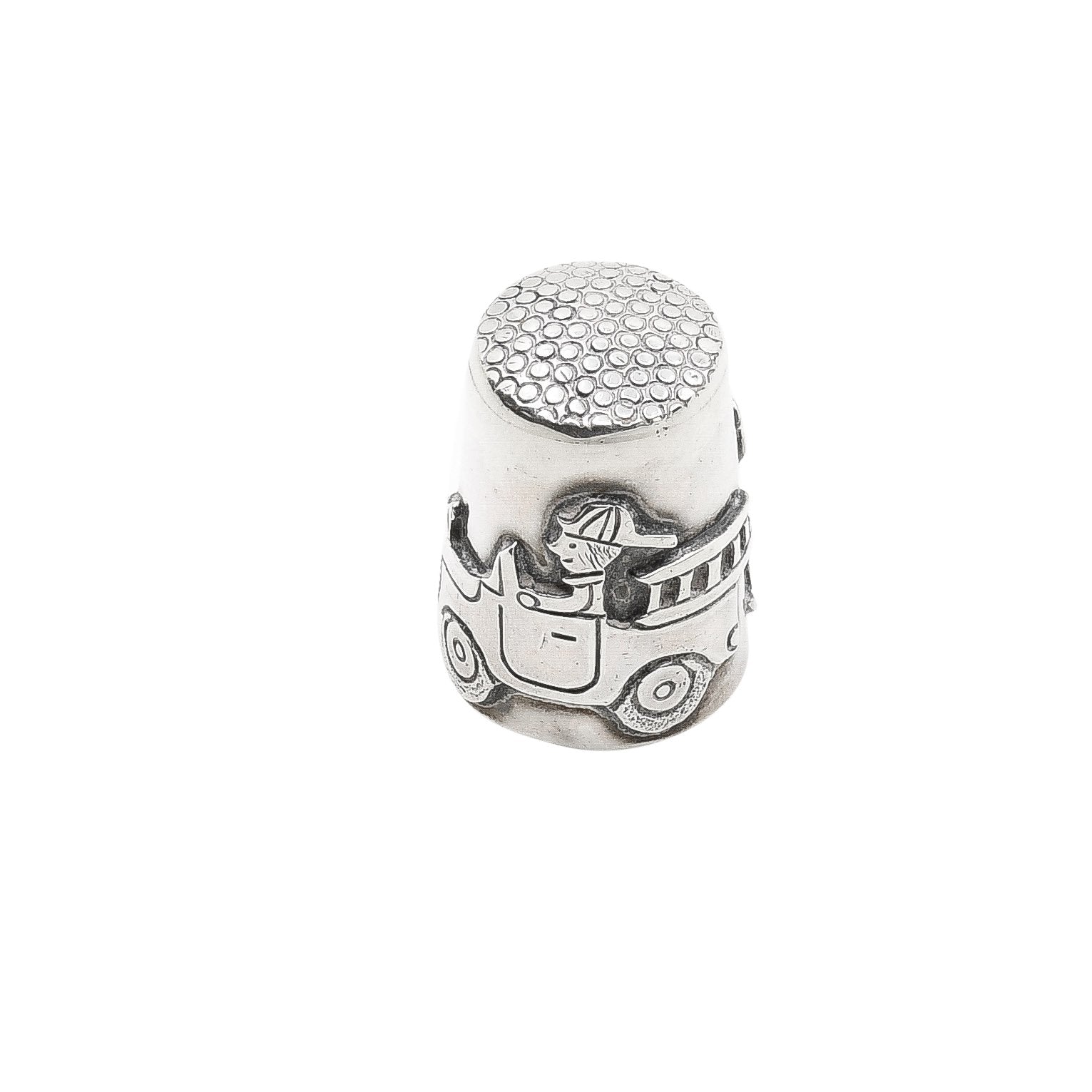 Clarence and Russell Lee Silver Thimble of Truck - Turquoise & Tufa