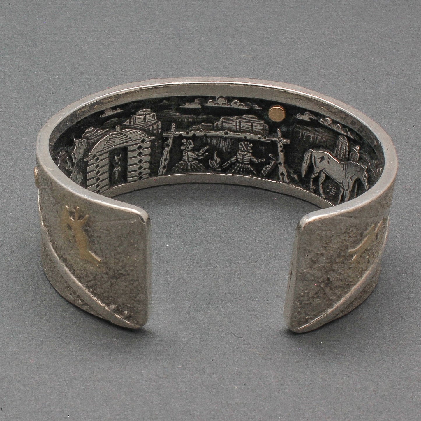 Cody Hunter Silver Inner Beauty Bracelet with Story Scene - Turquoise & Tufa