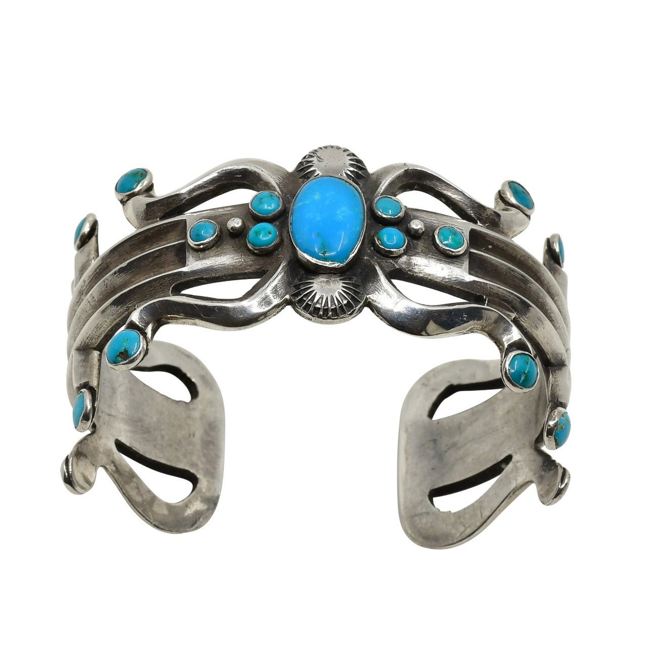 Early Zuni Bracelet Attributed to Juan De Dios - Turquoise & Tufa
