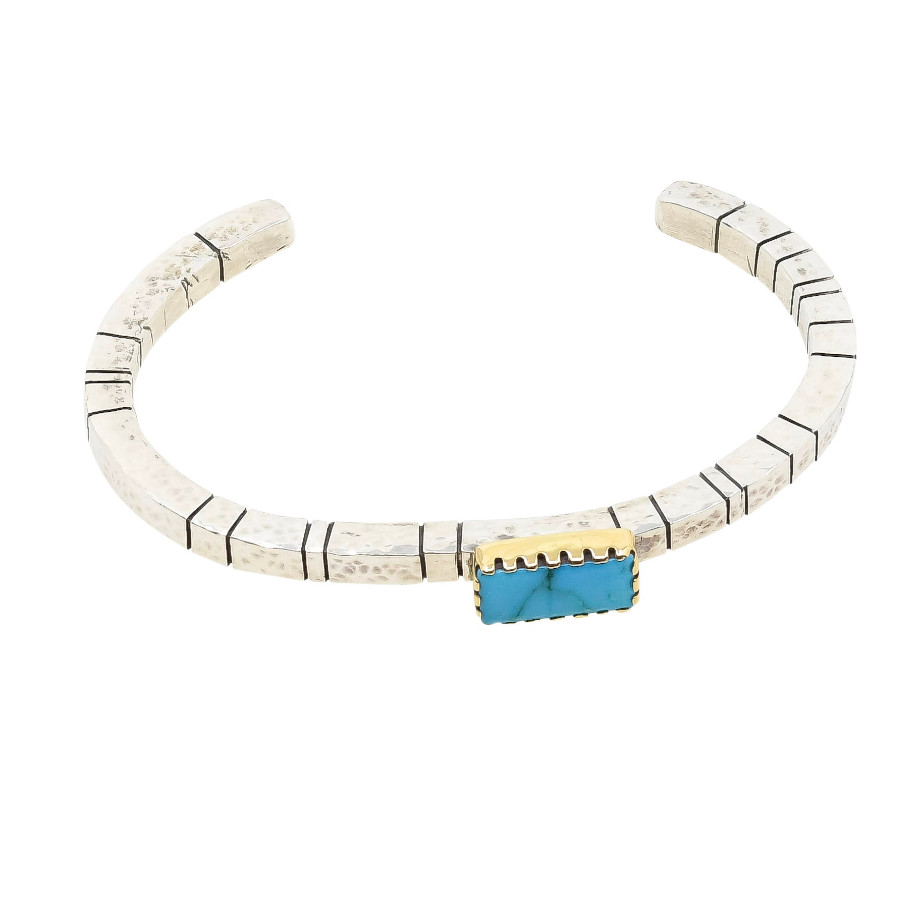 Gail Bird and Yazzie Johnson Bracelet of Turquoise - Turquoise & Tufa