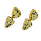 Gail Bird and Yazzie Johnson Earrings of 18kt Gold and Dalmation Jasper - Turquoise & Tufa