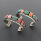 Harry H. Begay Vintage Navajo Cuff of Turquoise and Red Spiny Oyster - Turquoise & Tufa