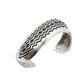Harvey Begay Geometric Silver Cuff Bracelet - Turquoise & Tufa