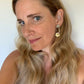 Heidi BigKnife Sterling Silver and 18K Gold Hoop Earrings - Turquoise & Tufa