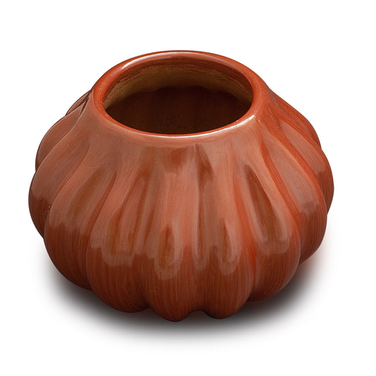 Helen Shupla Melon Jar Redware - Turquoise & Tufa