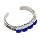 Jennifer Curtis Royal Bracelet With Beveled Natural Lapis Stones - Turquoise & Tufa